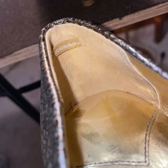 TED BAKER PERFECT HOLIDAY HEELS! METALLIC SVANA PEEP TOE PLATFORM PUMPS SIZE 36 - Picture 6 of 14